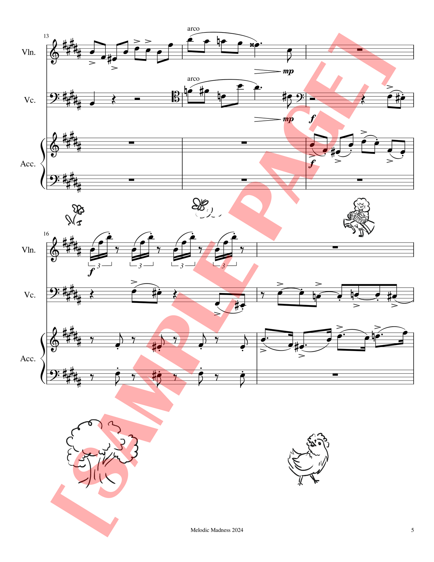 Make Friends With Chicken Op.34 - Sheet Music