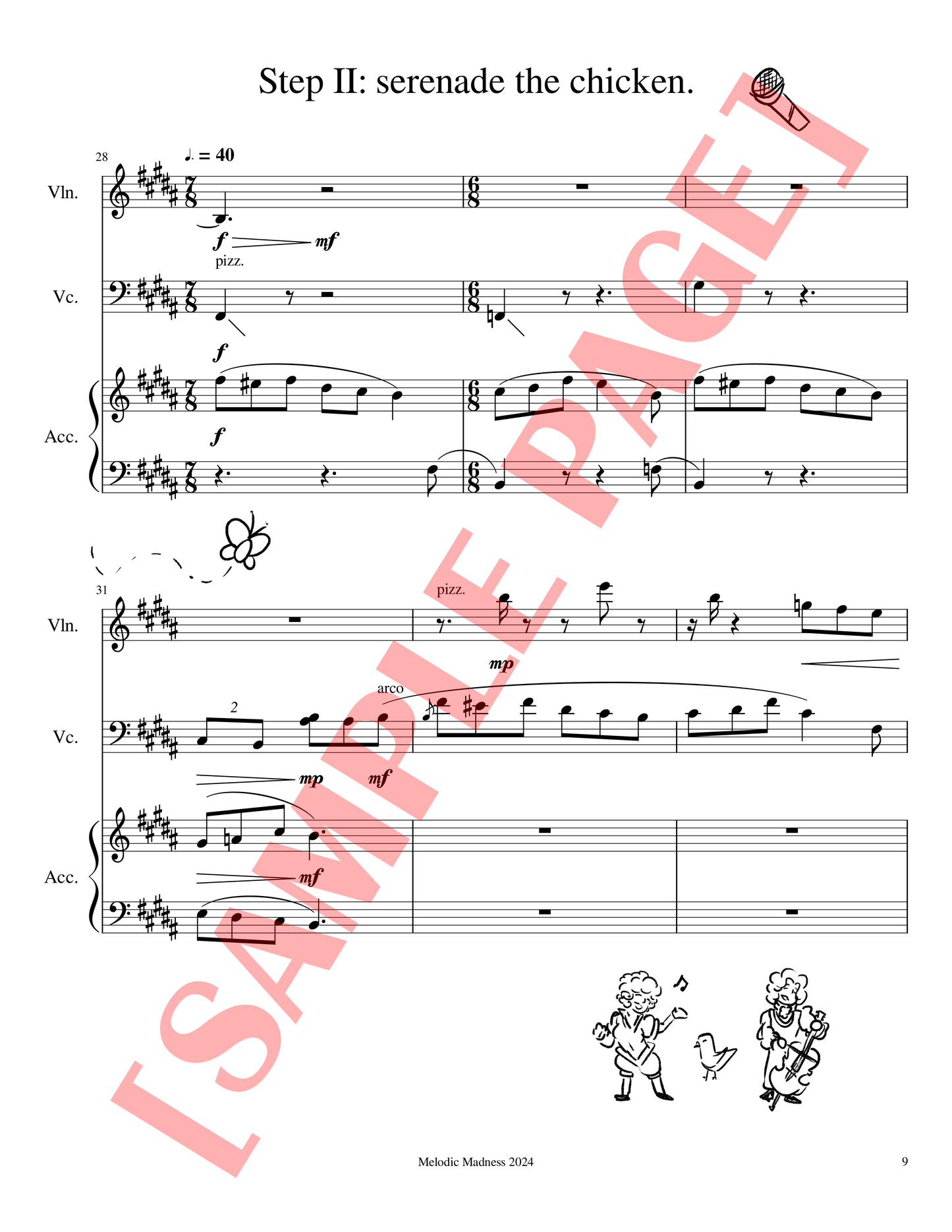 Make Friends With Chicken Op.34 - Sheet Music