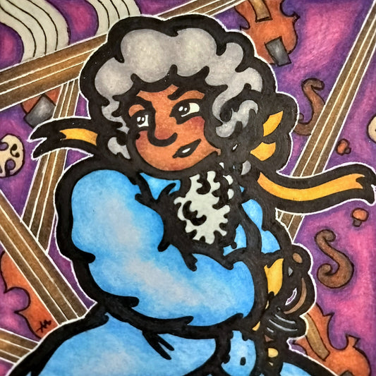 4x4" Chevalier Joseph Bologne portrait